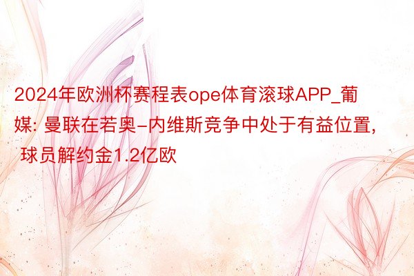 2024年欧洲杯赛程表ope体育滚球APP_葡媒: 曼联在若奥-内维斯竞争中处于有益位置, 球员解约金1.2亿欧